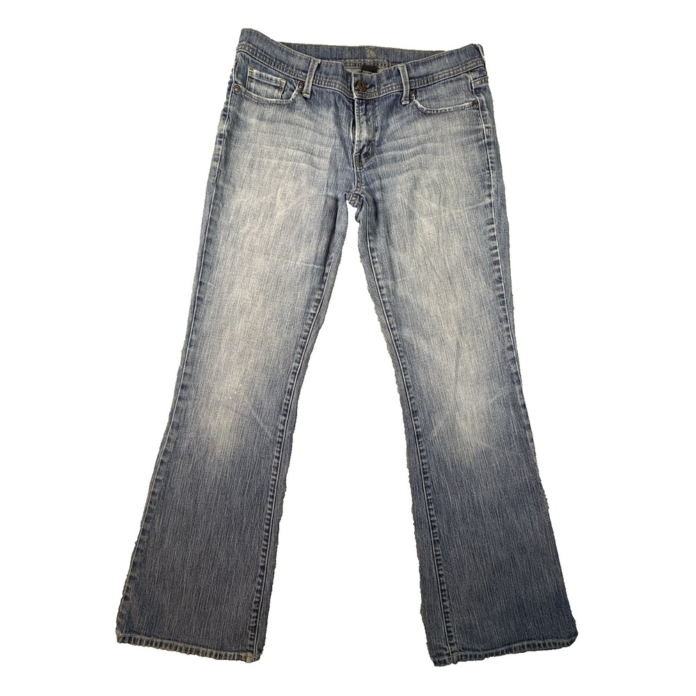 New York & Co Women's 8 (34x32) Blue Bootcut Stretch Jeans SEE DESCRIPTION